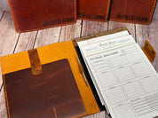 Customized Leather Portfolio with Notepad & Planner - Legendary Hide