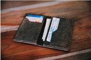 Customized Minimalist Slim Leather Card Holder Wallet - Legendary Hide