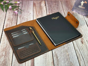 Customized Refillable A5 Leather Planner with Pen - Legendary Hide