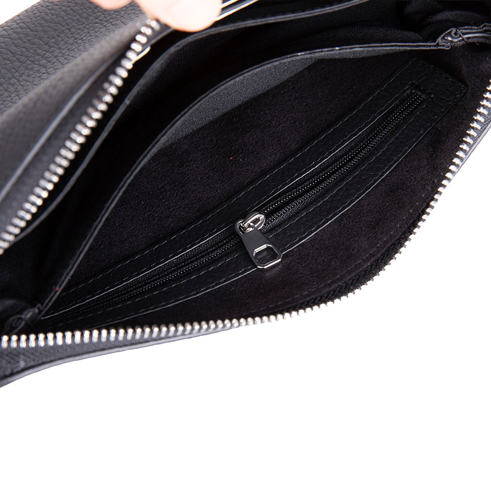 The Nomad Leather Wristlet Clutch – Minimal Zip Wallet & Travel Carry