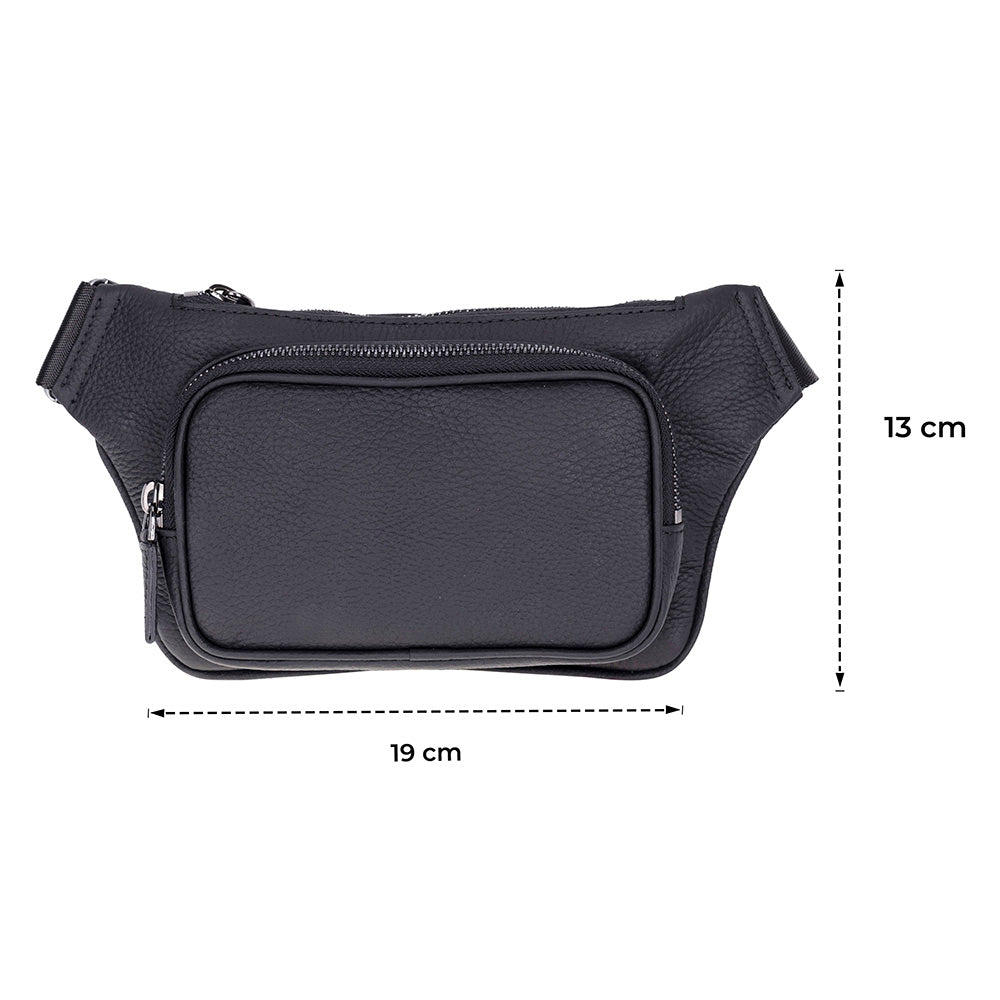 Apex Genuine Leather Waist Bag, Crossbody Belt Bag