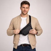 Apex Genuine Leather Waist Bag, Crossbody Belt Bag
