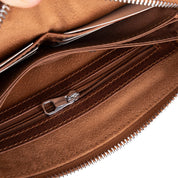 The Nomad Leather Wristlet Clutch – Minimal Zip Wallet & Travel Carry