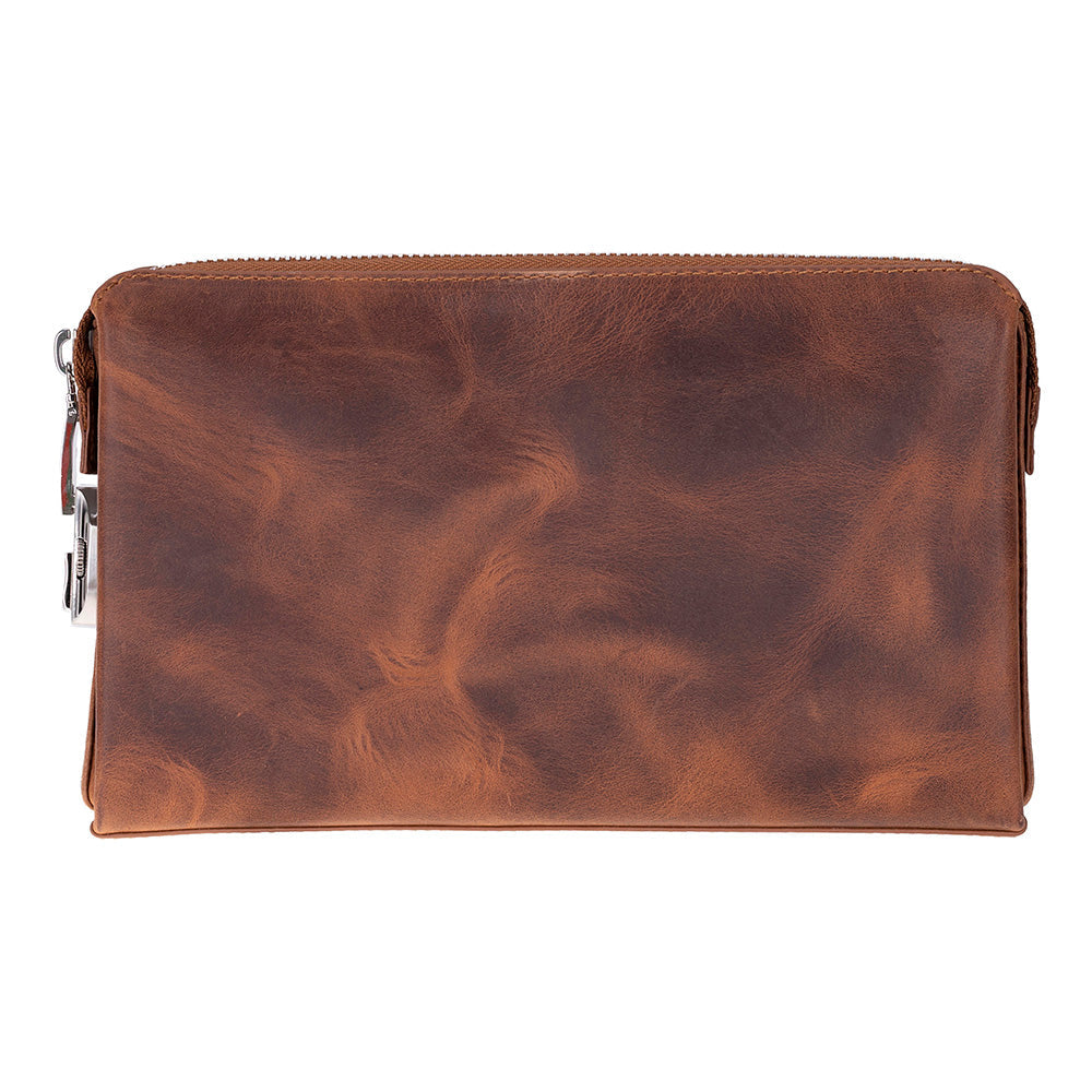 The Nomad Leather Wristlet Clutch – Minimal Zip Wallet & Travel Carry