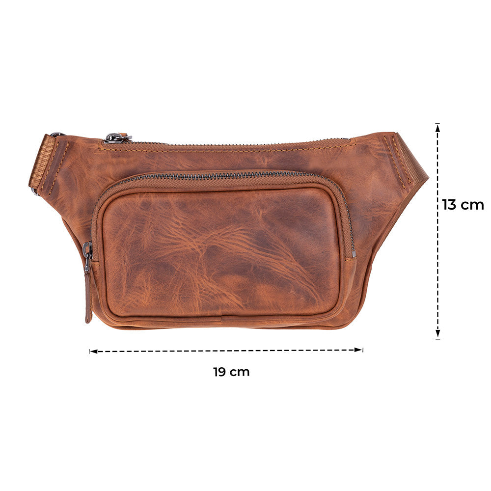 Apex Genuine Leather Waist Bag, Crossbody Belt Bag