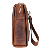 The Nomad Leather Wristlet Clutch – Minimal Zip Wallet & Travel Carry