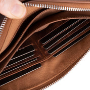 The Nomad Leather Wristlet Clutch – Minimal Zip Wallet & Travel Carry