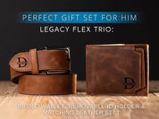 Gift Set for Men - Personalized Handcrafted Leather Wallet & Belt – Legendary Hide