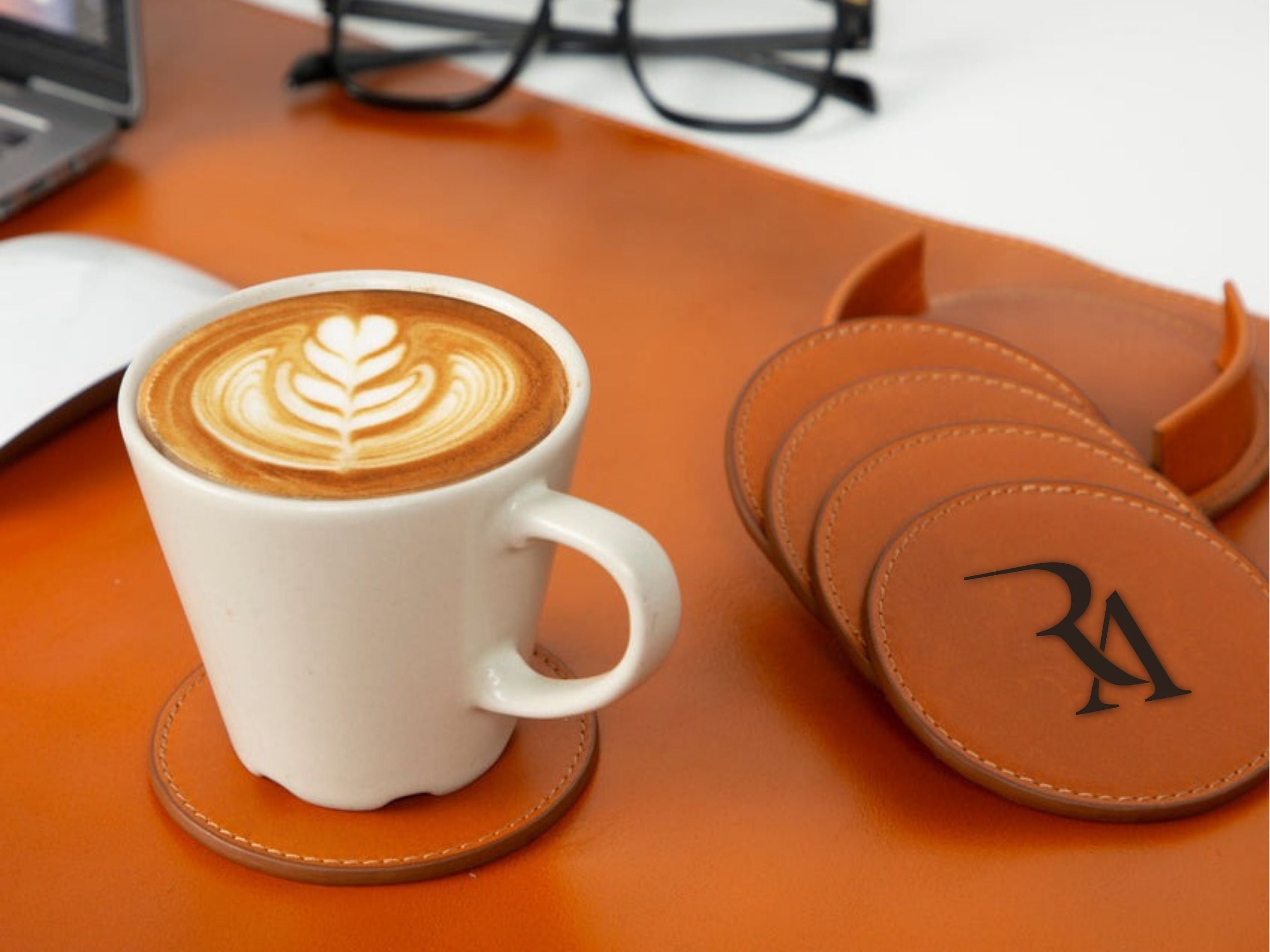 Legendary Leather Coaster Set