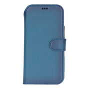Blue leather MagSafe wallet case for iPhone 18 Pro and 17 Pro - view 7