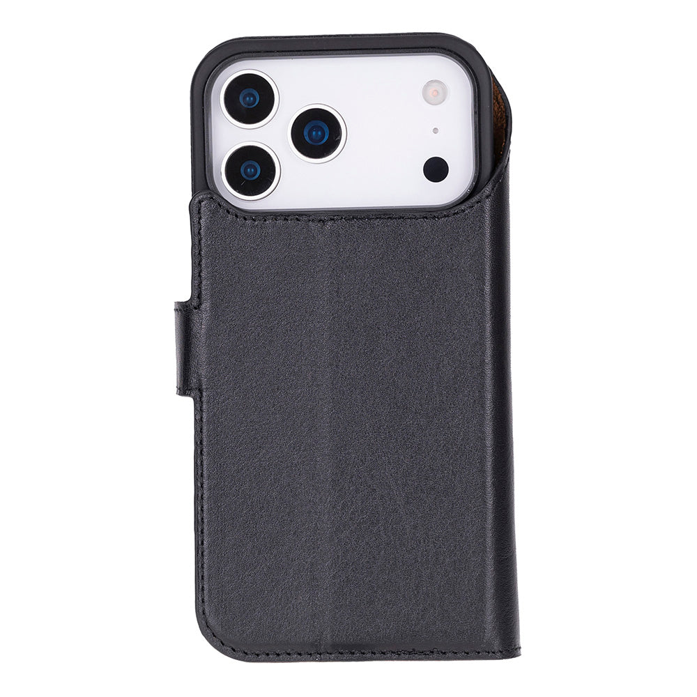 Black leather MagSafe wallet case for iPhone 18 Pro and 17 Pro - view 7