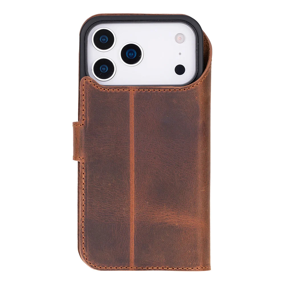 Saddle Brown leather MagSafe wallet case for iPhone 18 Pro and 17 Pro - view 7