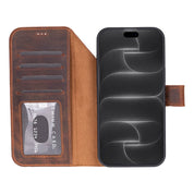 Saddle Brown leather MagSafe wallet case for iPhone 18 Pro and 17 Pro - view 9