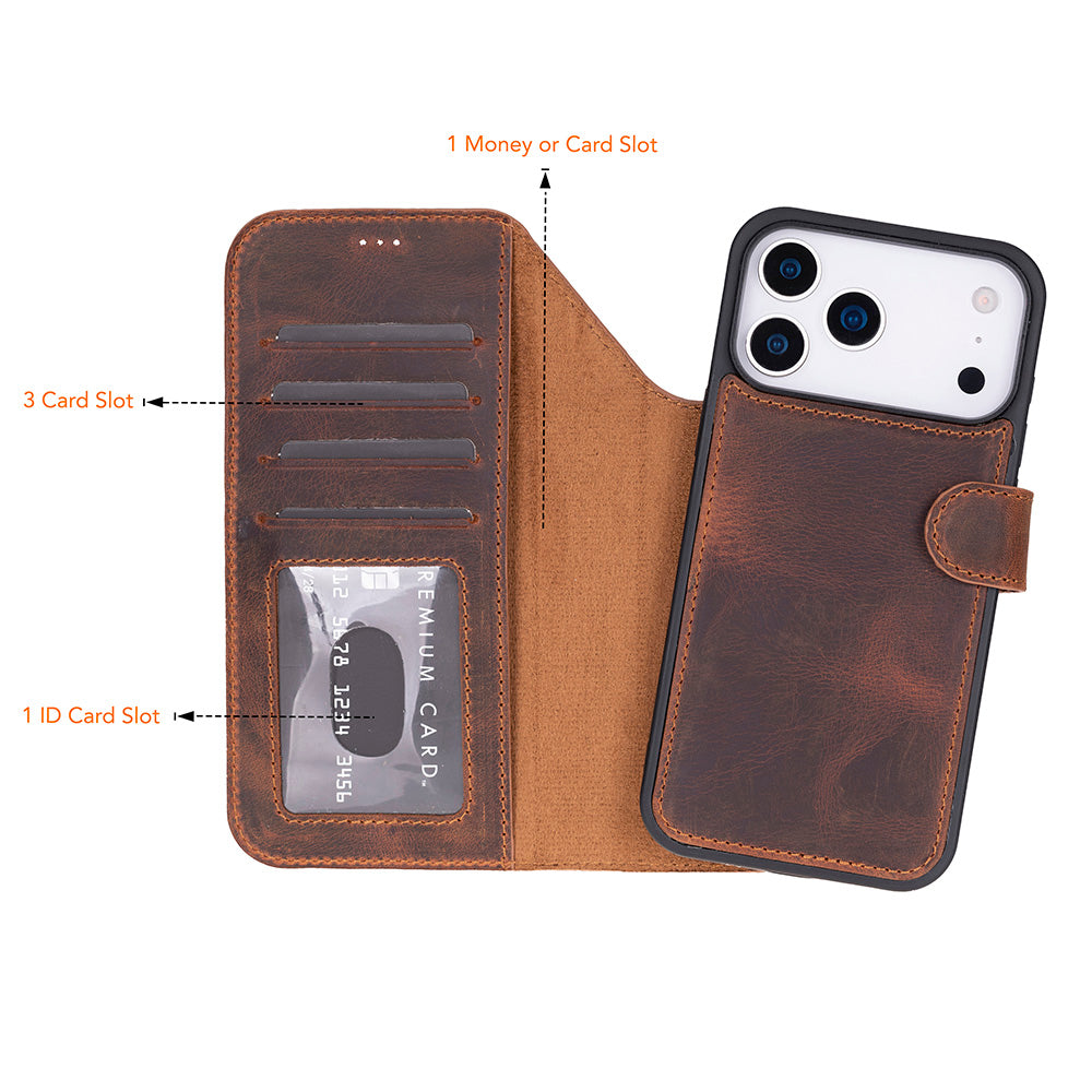 Magic iPhone 17 Pro Max Leather Detachable Wallet Case – LegendaryHide