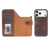 Saddle Brown leather MagSafe wallet case for iPhone 18 Pro and 17 Pro - view 5
