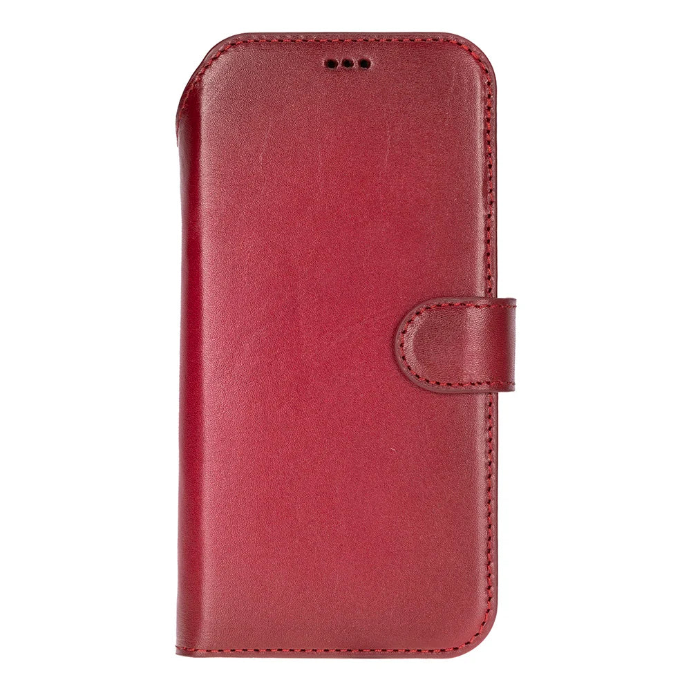 Red leather MagSafe wallet case for iPhone 18 Pro and 17 Pro - view 6