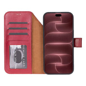 Red leather MagSafe wallet case for iPhone 18 Pro and 17 Pro - view 9