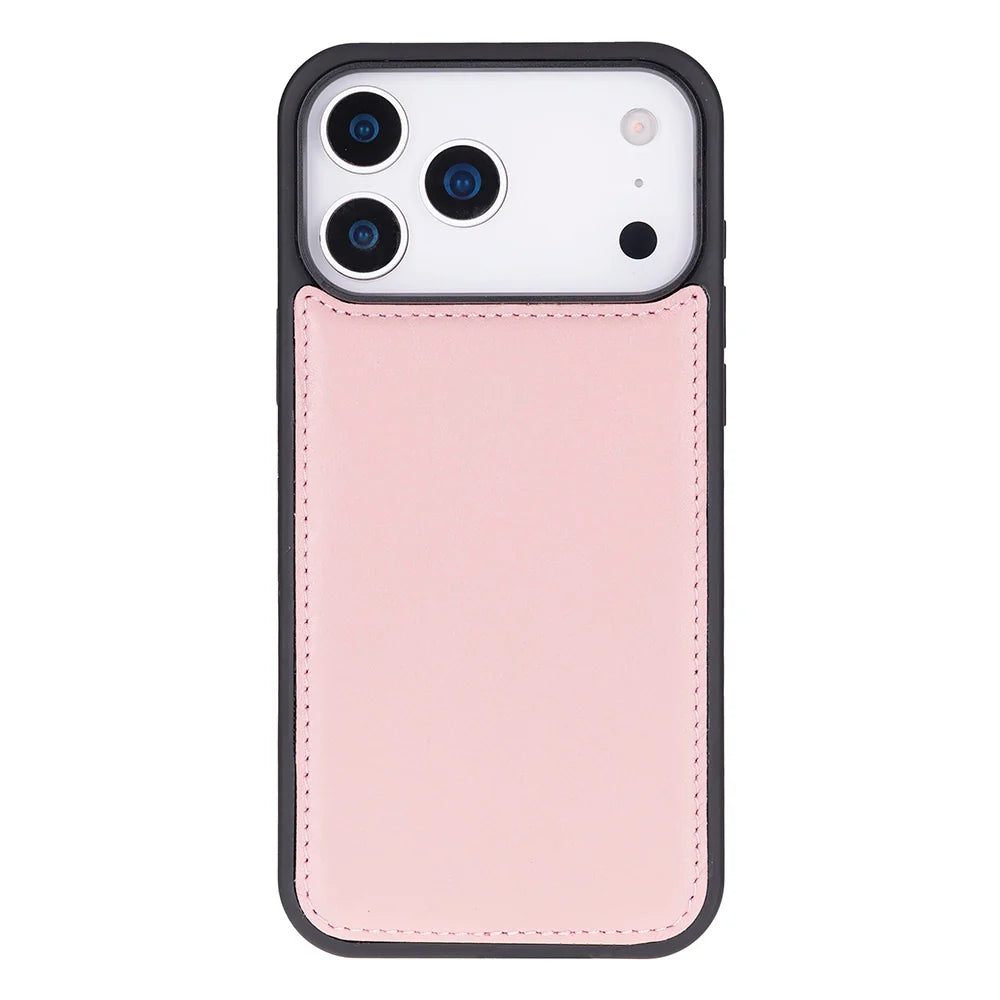 Pink leather MagSafe wallet case for iPhone 18 Pro and 17 Pro - view 13
