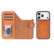 Tan leather MagSafe wallet case for iPhone 18 Pro and 17 Pro - view 5