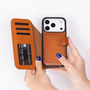 Tan leather MagSafe wallet case for iPhone 18 Pro and 17 Pro - view 2