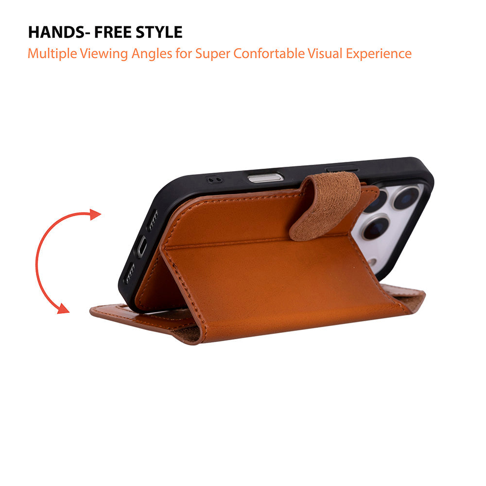 Magic iPhone 17 Pro Max Leather Detachable Wallet Case Gray Magic iPhone 17 Pro Max Leather Detachable Wallet Case Gray