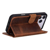 Saddle Brown leather MagSafe wallet case for iPhone 18 Pro and 17 Pro - view 8