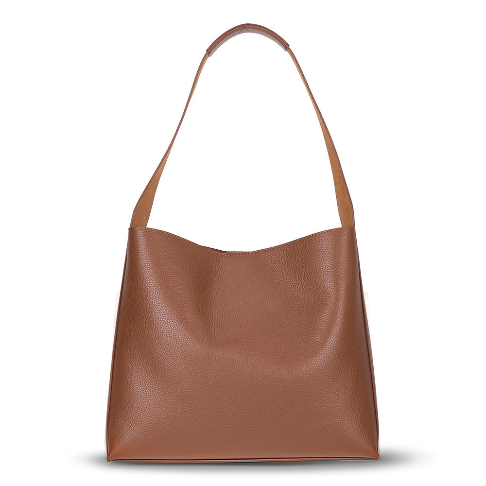 Stella Leather Tote Bag – Minimal Shoulder Bag for Work & Everyday