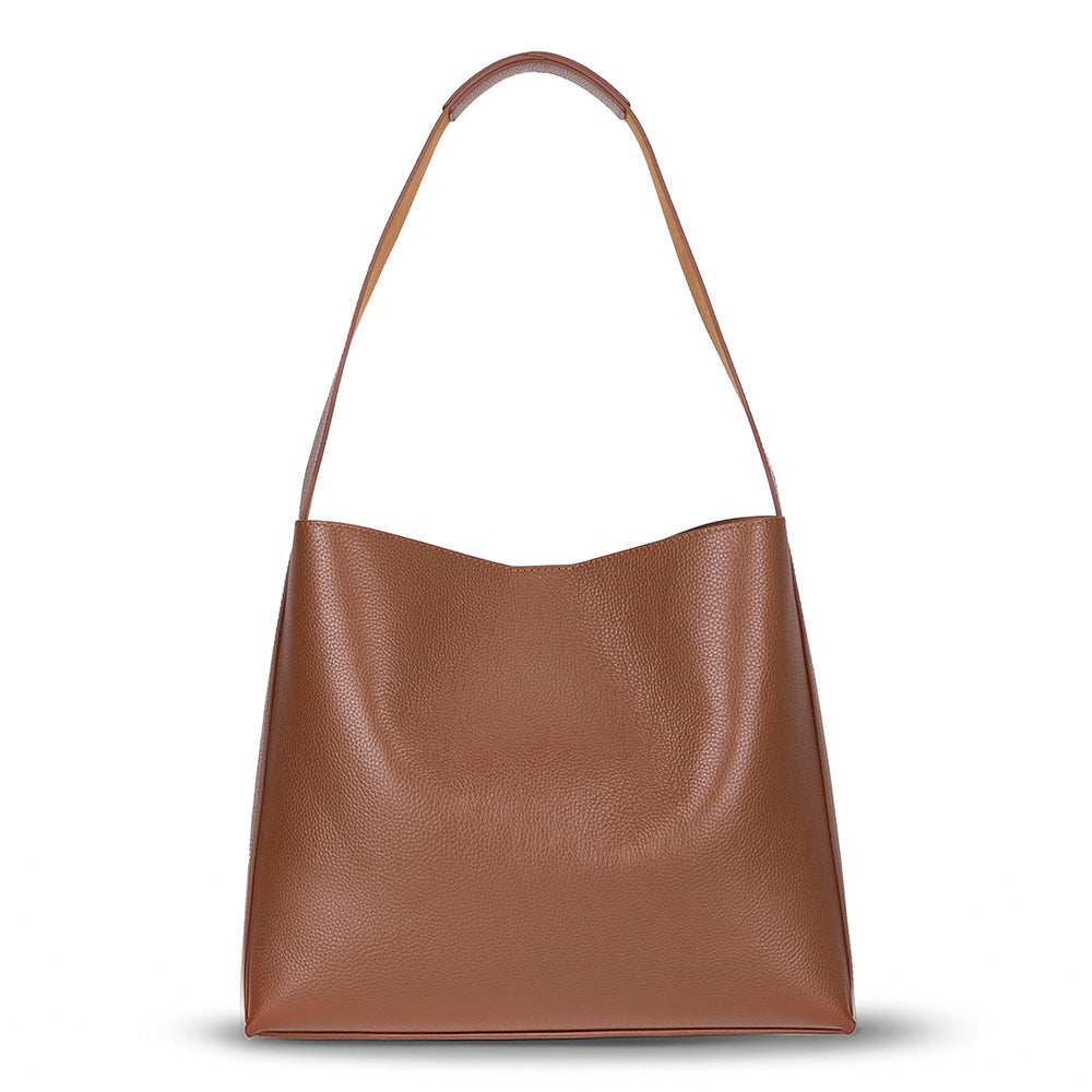 Stella Leather Tote Bag – Minimal Shoulder Bag for Work & Everyday