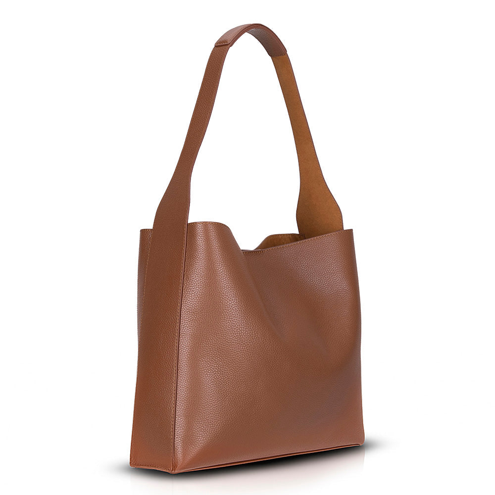 Stella Leather Tote Bag – Minimal Shoulder Bag for Work & Everyday