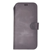 Gray leather MagSafe wallet case for iPhone 18 Pro and 17 Pro - view 6