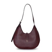 Selene Crescent Leather Shoulder Bag – Personalized Women's Hobo Purse