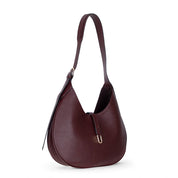 Selene Crescent Leather Shoulder Bag – Personalized Women's Hobo Purse