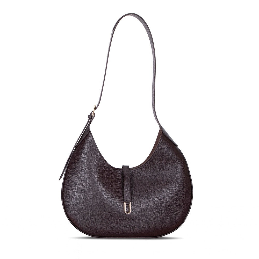 Selene Crescent Leather Shoulder Bag – Personalized Women's Hobo Purse