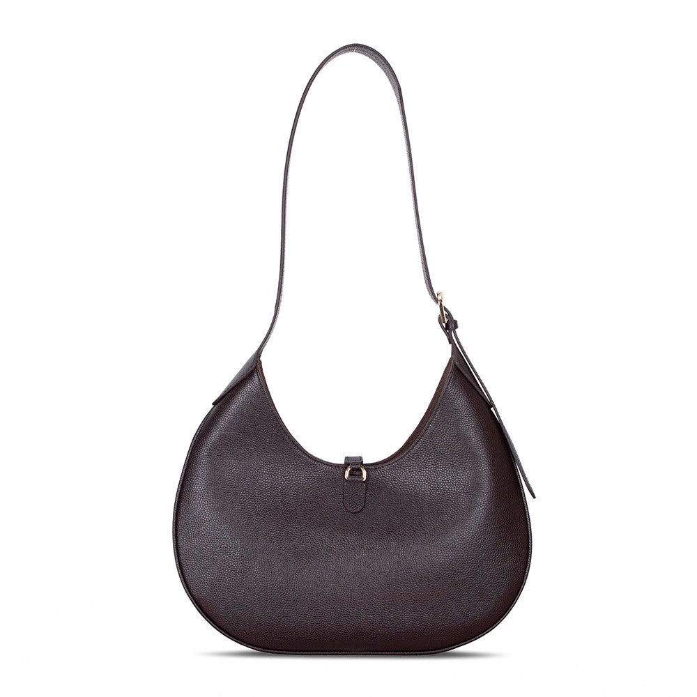 Selene Crescent Leather Shoulder Bag – Personalized Women's Hobo Purse