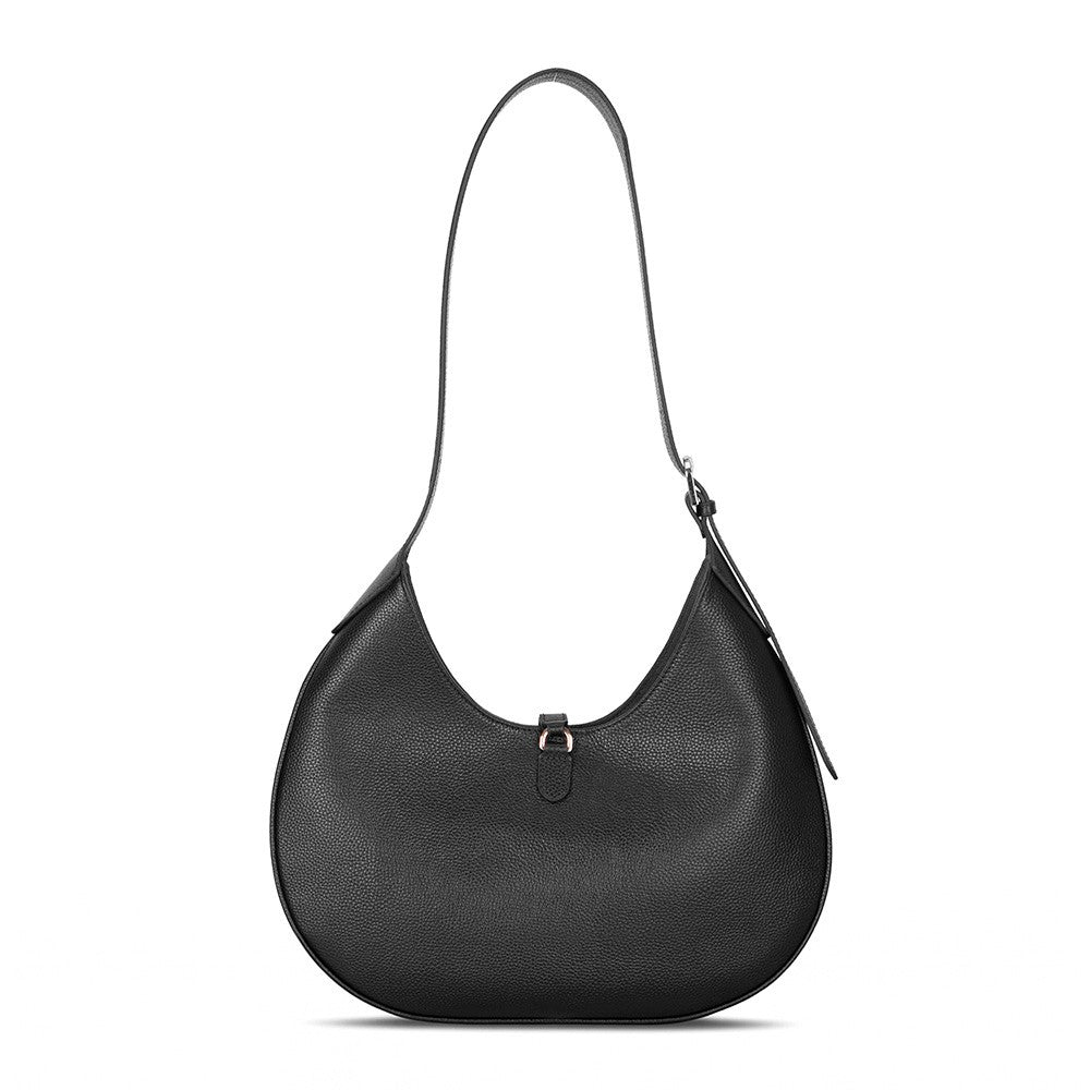 Selene Crescent Leather Shoulder Bag – Personalized Women's Hobo Purse