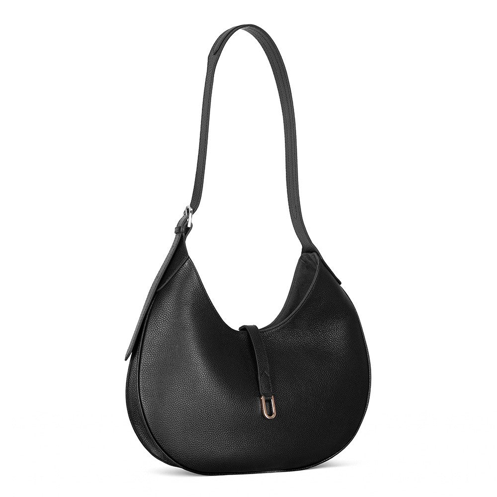 Selene Crescent Leather Shoulder Bag – Personalized Women's Hobo Purse