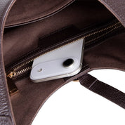 Selene Crescent Leather Shoulder Bag – Personalized Women's Hobo Purse