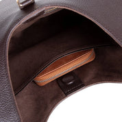 Selene Crescent Leather Shoulder Bag – Personalized Women's Hobo Purse