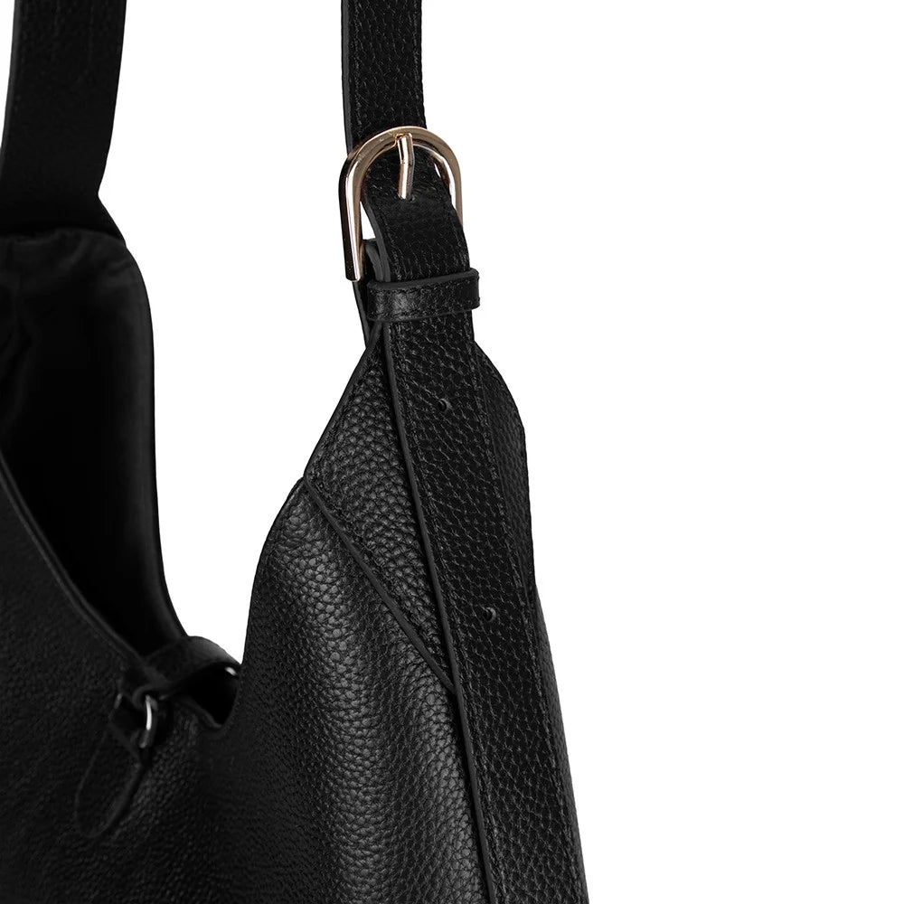 Selene Crescent Leather Shoulder Bag – Personalized Women's Hobo Purse