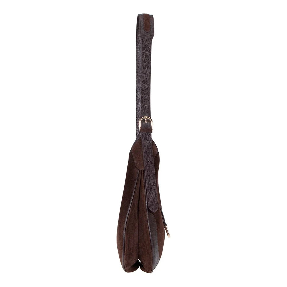 Selene Crescent Leather Shoulder Bag – Personalized Women's Hobo Purse