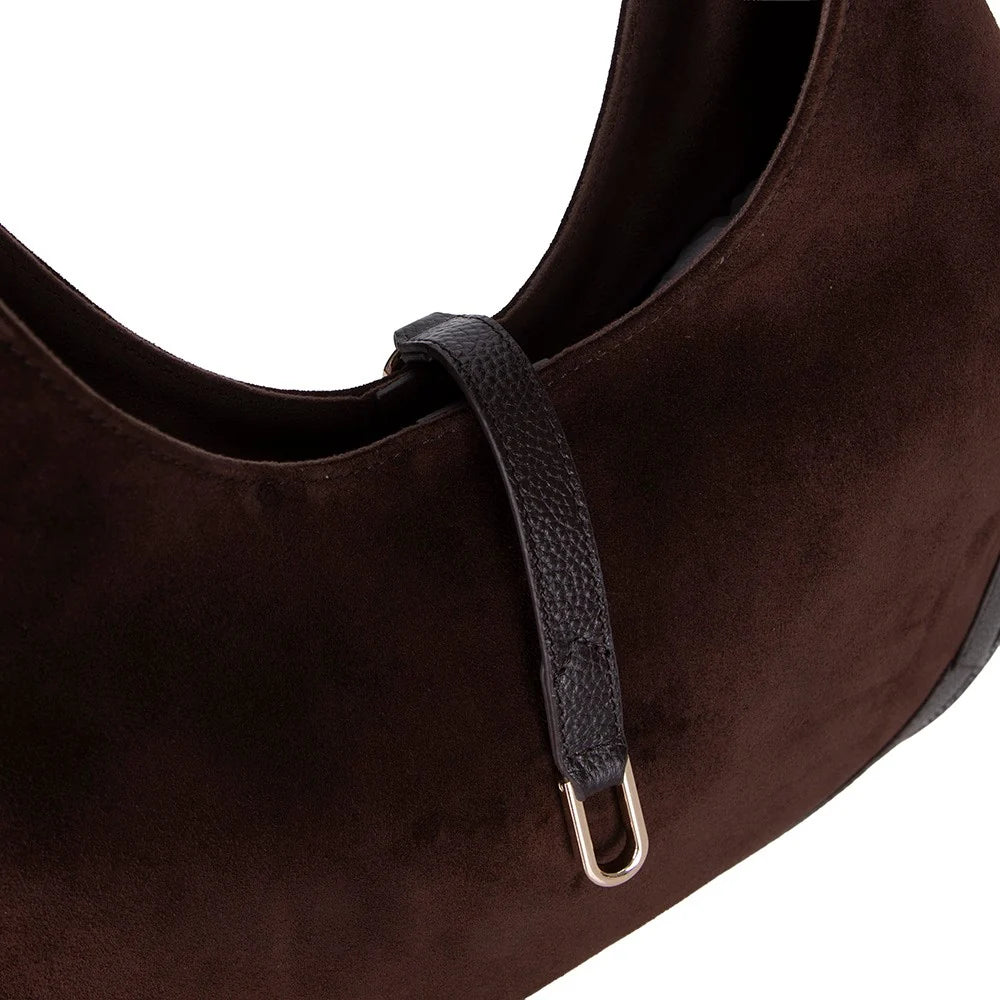 Selene Crescent Leather Shoulder Bag – Personalized Women's Hobo Purse
