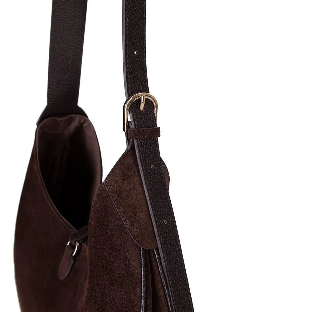 Selene Crescent Leather Shoulder Bag – Personalized Women's Hobo Purse