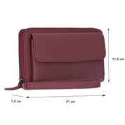 Eliza Leather Wallet Clutch – RFID, Wrist Strap, 12 Card Slots