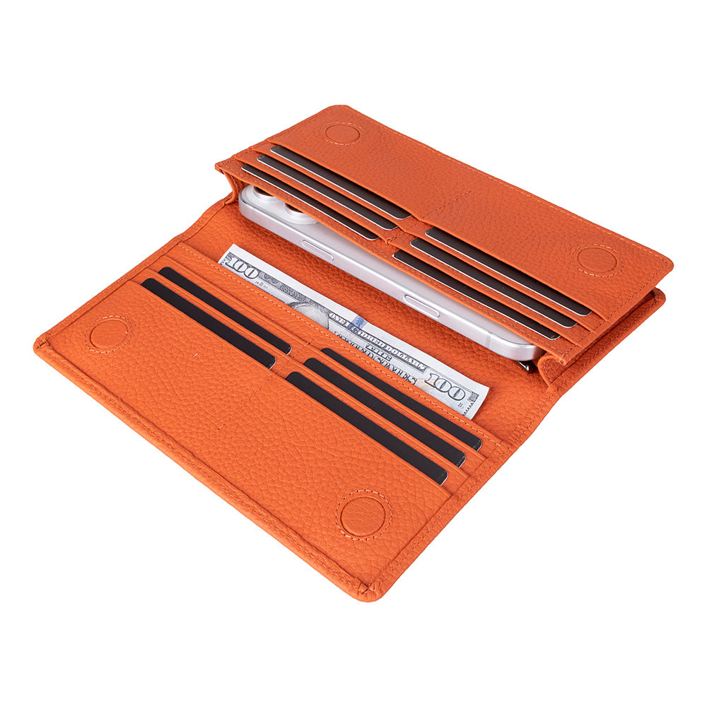 Sentinel Leather Wallet – Unisex RFID Long Wallet with Phone Pocket