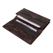 Sentinel Leather Wallet – Unisex RFID Long Wallet with Phone Pocket