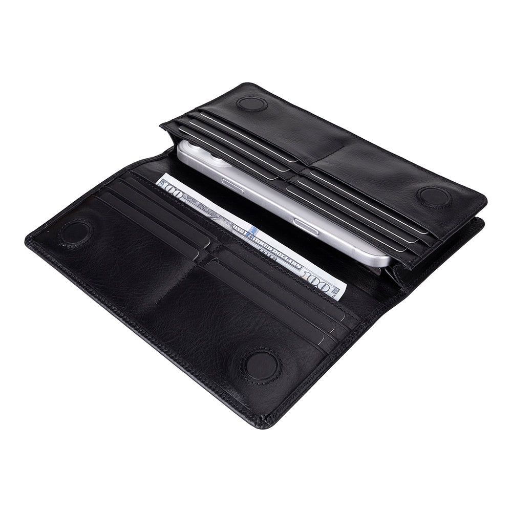 Sentinel Leather Wallet – Unisex RFID Long Wallet with Phone Pocket