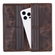 Sentinel Leather Wallet – Unisex RFID Long Wallet with Phone Pocket