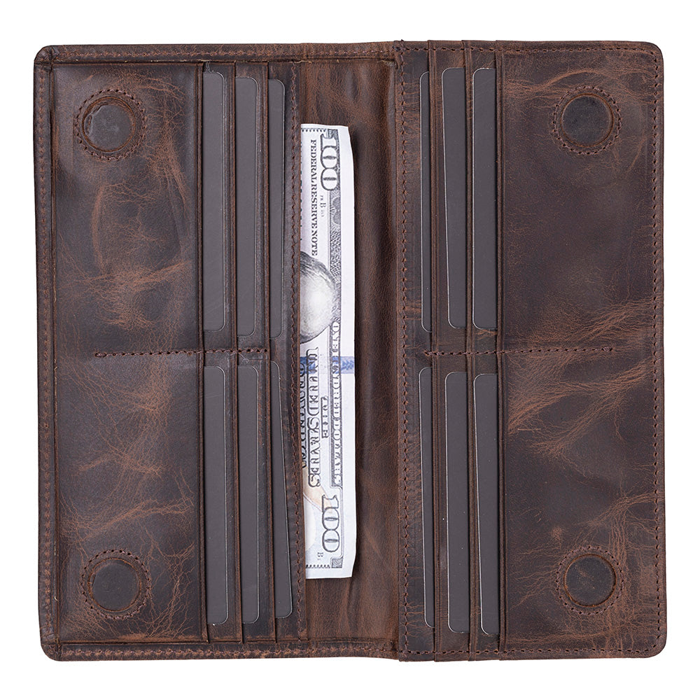 Sentinel Leather Wallet – Unisex RFID Long Wallet with Phone Pocket