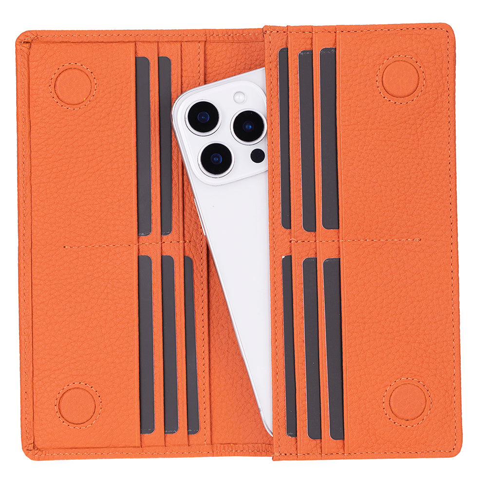 Sentinel Leather Wallet – Unisex RFID Long Wallet with Phone Pocket