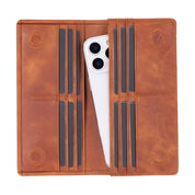Sentinel Leather Wallet – Unisex RFID Long Wallet with Phone Pocket